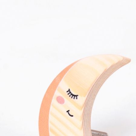 Handcrafted Pine Wood Moon Knob